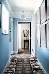 Gray-blue color in the hallway interior