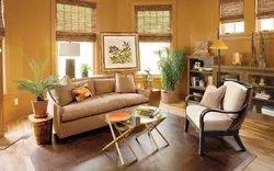 Ocher In The Living Room Interior