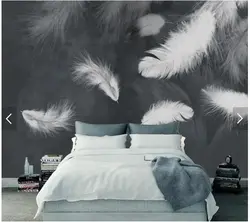Інтэр'ер спальні з фоташпалеры пёры