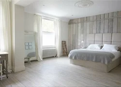 Photo of a bedroom with white laminate