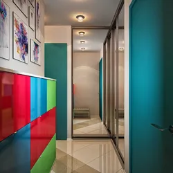 Hallway design in colors