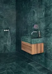 Bathroom green marble design