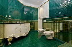 Bathroom Green Marble Design