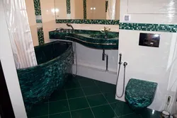 Bathroom green marble design