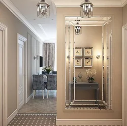 Hallway interior with mirror on the wall
