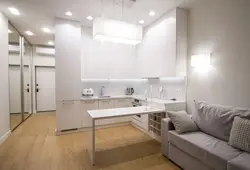 Photo of a kitchen in a studio 28 sq m photo