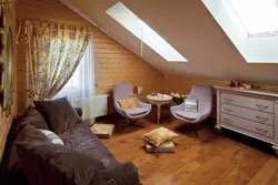 Attic Design With A Gable Roof Bedroom Photo