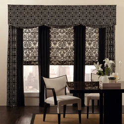 Black Curtains In The Kitchen Interior