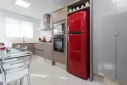 Refrigerator Color In Kitchen Interior Photo