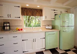 Refrigerator Color In Kitchen Interior Photo