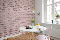 Wallpaper For Kitchen Gray Brick Design