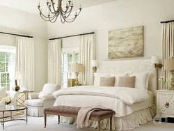 Cream color bedroom interior photo