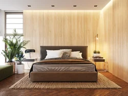 MDF panels in the bedroom interior