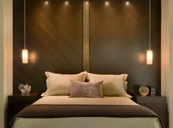 Pendant lamps in the bedroom photo above the bedside tables