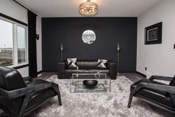 Living Room Dark Wall Photo