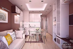 Дизайн кухни гостиной 20 кв м с балконом