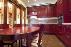 Cherry Kitchen In The Interior Color Combination