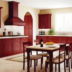 Cherry Kitchen In The Interior Color Combination