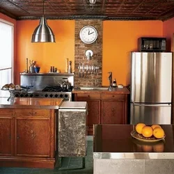 Цвет охры в интерьере кухни
