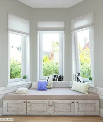 Window sill in the bedroom interior