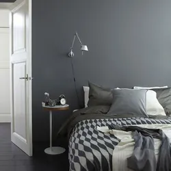 Цвет графит в интерьере спальни фото
