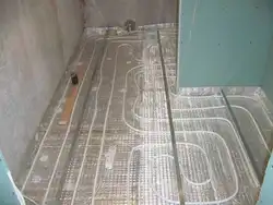 Heated floor in the bathroom with your own hands photo