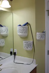 Sockets in the bathroom in the interior