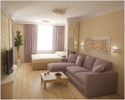 Дизайн небольшой гостиной с угловым диваном