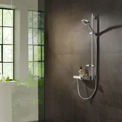 Faucet with rain shower for bathroom photo