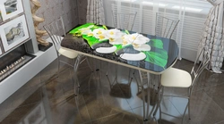 Glass tables for kitchen sliding for kitchen photo