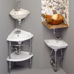 Corner bathroom sink photo
