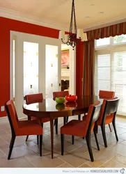 Kitchen With Red Chairs Photo