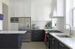 Dark Gray Kitchen With White Photo