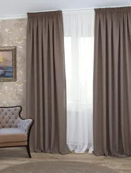 Curtains For A Brown Living Room Photo