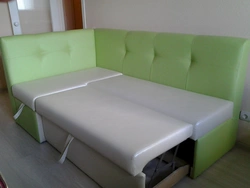 Kitchen sofa with sleeping place for a small kitchen photo