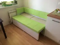 Кухонны канапа са спальным месцам для маленькай кухні фота