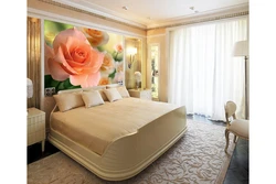 Roses in the bedroom interior photo