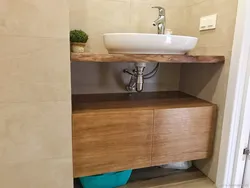 Тумба под раковину в ванную фото со столешницей