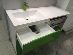 Акс Девони Ботил Ҳаммом Бо Countertop