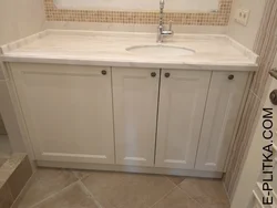 Bathroom vanity cabinet photo with countertop