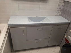 Bathroom vanity cabinet photo with countertop