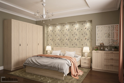 Wallpaper for light furniture in the bedroom photo