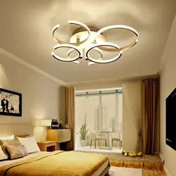 Chandeliers for suspended ceilings in the bedroom in the interior