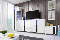 Chest of drawers for TV in the living room photo