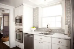 Kitchen design with stove against the wall