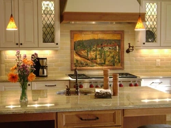 Kitchen Design With Stove Against The Wall