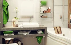 Шағын ванна бөлмесінің фотосуретіне арналған шкафтар