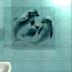 Photo of a bath with dolphins
