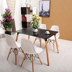 Chairs For White Kitchen Interior Photo