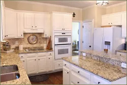 Combination of countertop and apron in the kitchen photo for a white kitchen